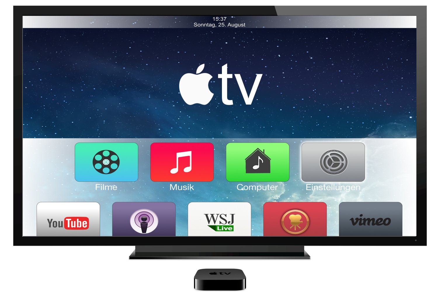 Apple tv темная картинка